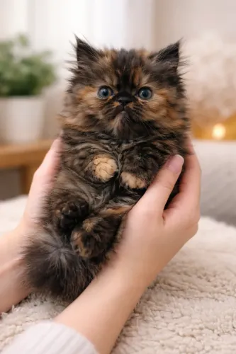 Gatinha Persa Black Tortie - Fêmea  Disponível