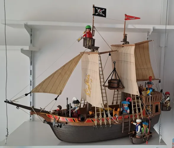 MT Playmobil Navio Pirata Barco Década de 1990