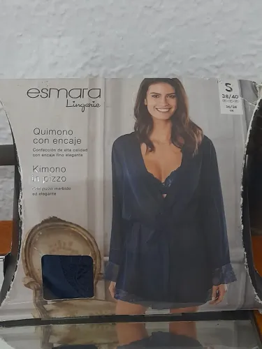 Camisola esmara transparente azul marinho, 36/38