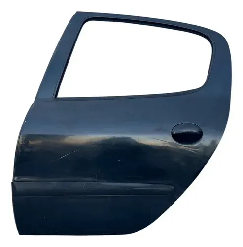 Porta Traseira Esquerda Peugeot 206 207 2001 - 2012 Traseira Esquerda Preto