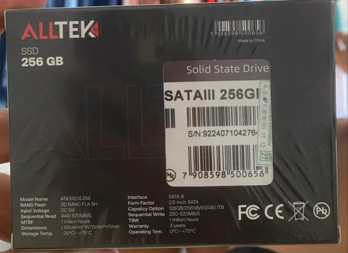 SSD ALLTEK 256GB SATA III