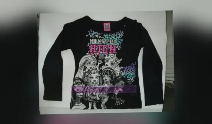 Camisa manga longa preta - Tamanho 8