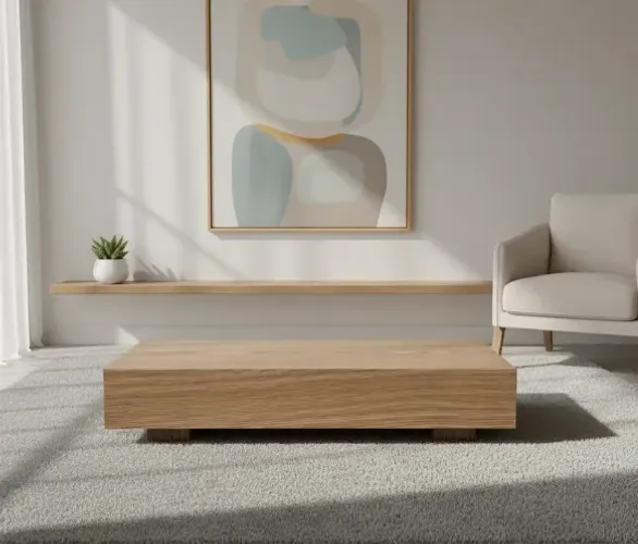 Mesa De Madeira Maciça Demolição Design Minimalista