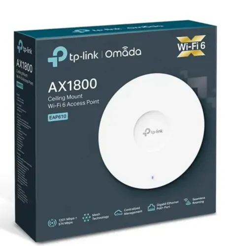 Access Point TP-Link Omada Wi-Fi 6 AX1800 (EAP613) - NOVO NA CAIXA!