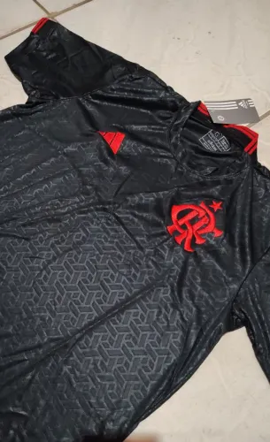 Camisa Flamengo preta 3D (P, M, G e GG)