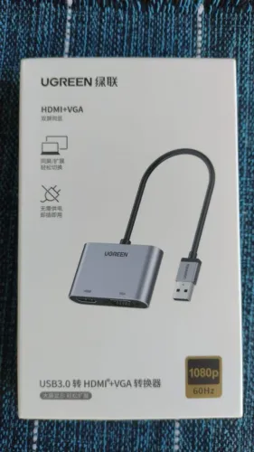 Adaptador Conversor Ugreen 3.0 para HDMI + VGA Fuller HD 60Hz -( novo na caixa )