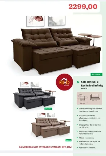 Sofá retrátil reclinável infinity ,entrega ,super promoção 