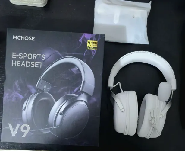 Headset Gamer Sem Fio Mchose V9 Pro Branco *Novo e Testado* *Leia a descrição*