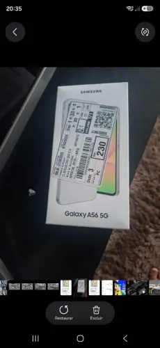 Vendo a56 128 gb 8 ram branco , aprova de água tem apenas 3 mês de uso