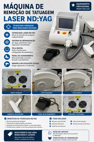 Máquina de Remoção de Tatuagem e Micropigmentação