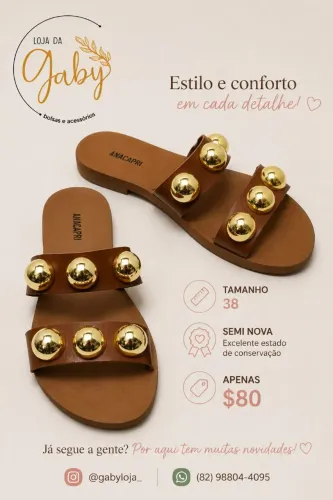 Sandália Anacapri Tam 38 Caramelo