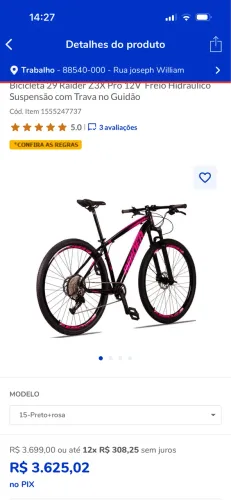 Bicicleta semi nova 