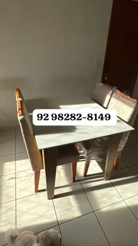 mesa de jantar de 4 lugares com entrega rapida