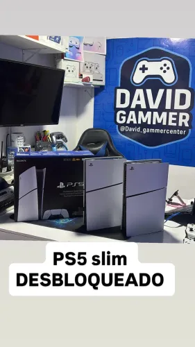 PS5 SLIM JÁ DESBLOQUEADO. Novo! Ligado apenas pra logar o Desbloqueio