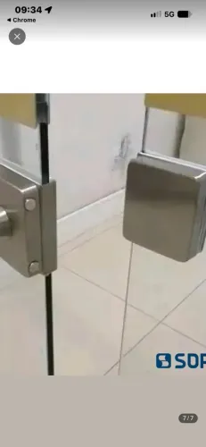 Fechadura de porta de vidro de pressão