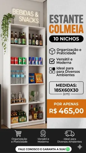 Estante Colmeia 100 % mdf
