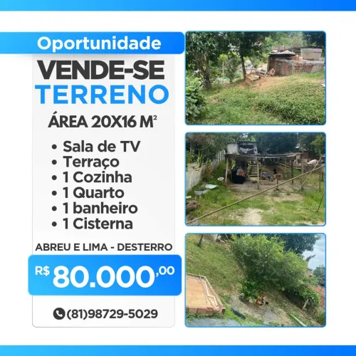Vende-se Terreno - Abreu e Lima/Desterro 
