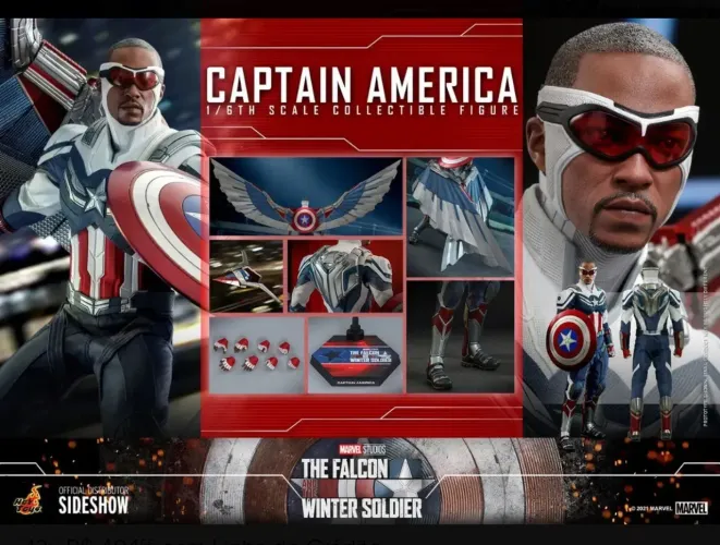 Hot Toys Sam Wilson Capitão América 1/6 - action figure