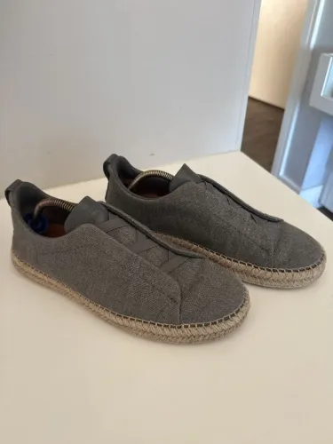 tênis zegna triple stitch cinza