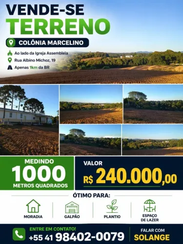 Área na Colônia Marcelino - São José dos Pinhais