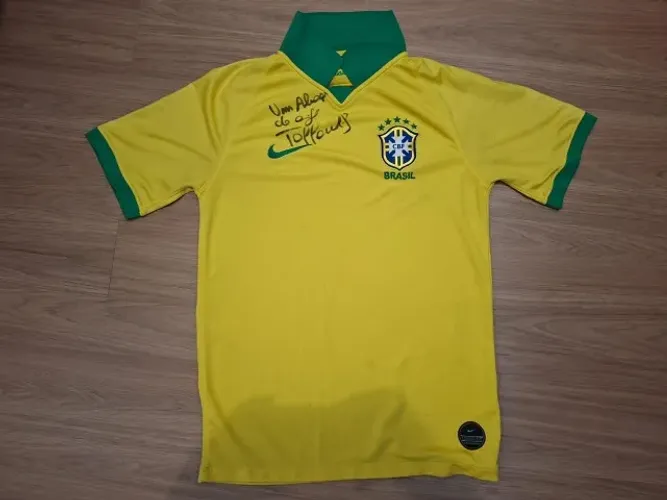 Camisa Seleção Brasileira Oficial Autografada