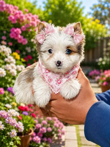 Yorkshire femea merle 67 dias