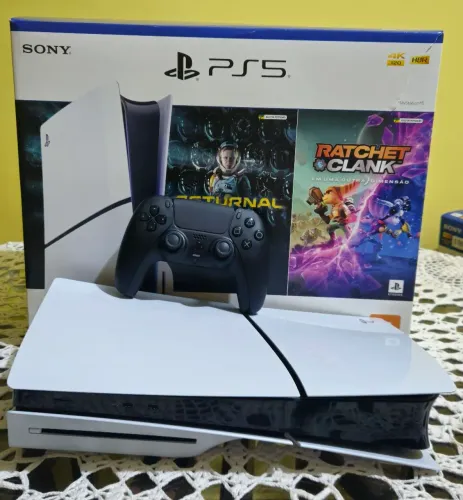 PS5 - Playstation 5 Slim 1 TB de SSD, midia fisica, caixa e nota fiscal R$ 3.949,90