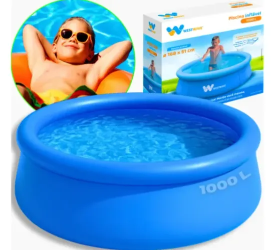 Piscina Inflável 1000 litros Enche Rápido