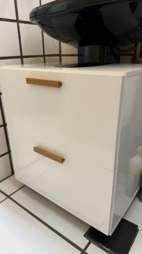 Gabinete armário banheiro pia de coluna