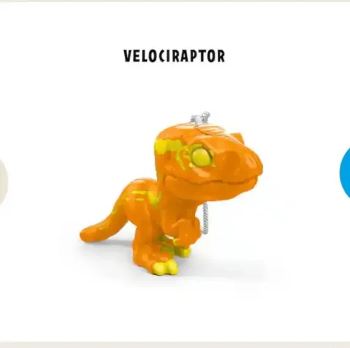 Kinder Joy Velociraptor Laranja