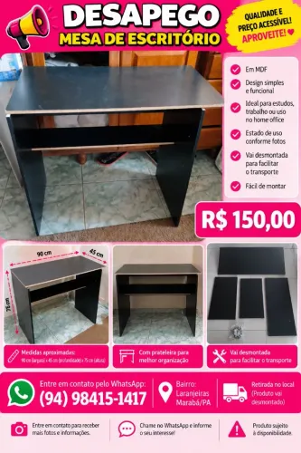 Mesa escritório mdf