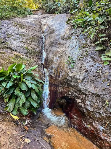 Sítio com cascata, e casa, região do Vale da Estação, Domingos Martins