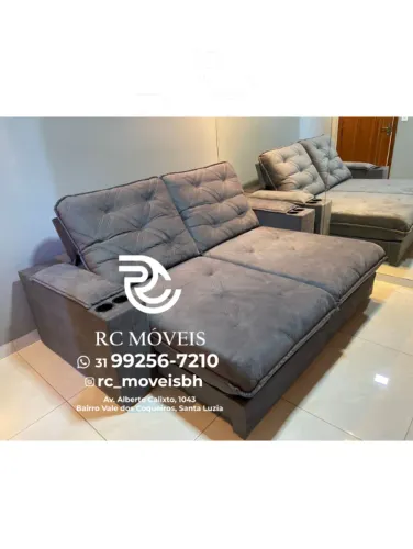 Sofá Retrátil Cuiabá com Porta-Copos - Conforto, Praticidade e Estilo