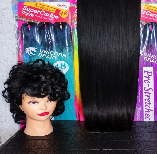 APLIQUE TIC TAC Preto Super Longo