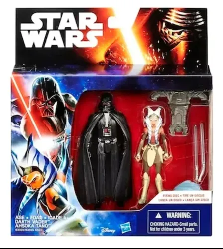 boneco star wars darth vader e ahsoka tano - b3959 hasbro
