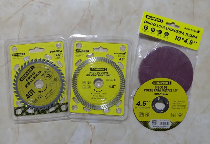 Kit discos para serra marmore 4.5