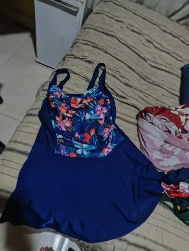 Maio tipo vestido com saia para banho tamanho gg