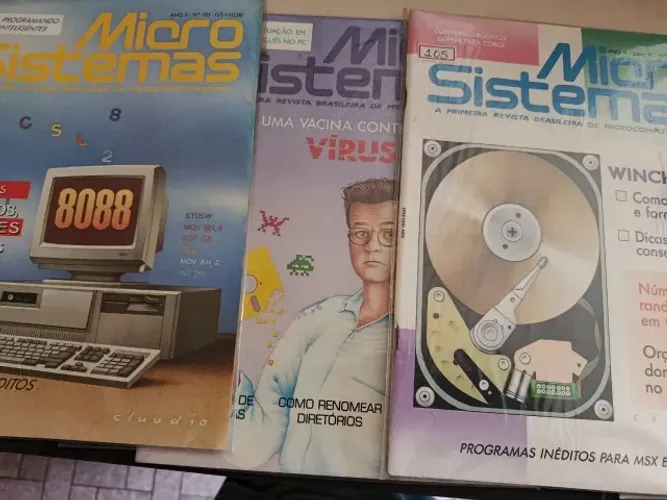 Revistas Microsistemas - informática antigas em perfeito estado!