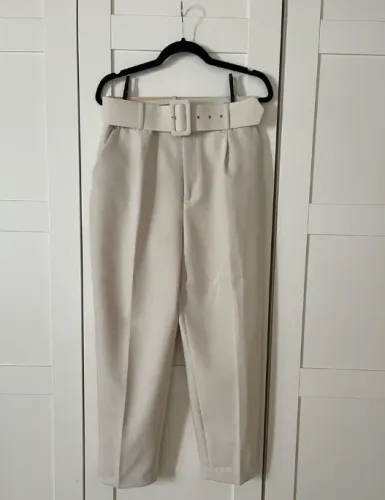 Calça Zara Bege Usada 1x