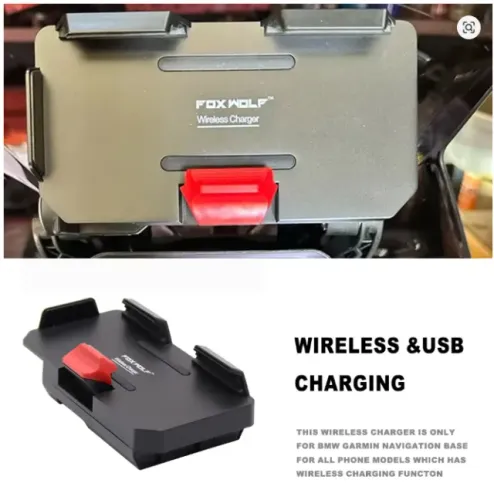 Suporte de celular com carregador para moto BMW