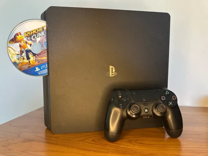 Ps4 Slim + 1 controle 500GB impecável