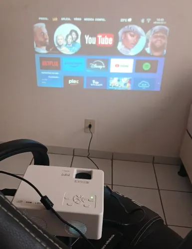 Projetor Portátil Conexão Fácil Bluetooth Wifi Android