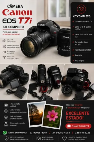 Câmera Canon T7I