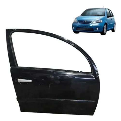 Porta Citroen C3 2003 A 2008 Dianteira Direita Dianteira Direito Preto