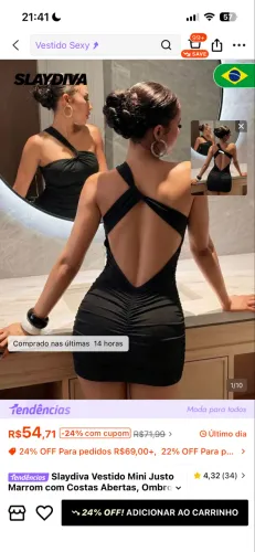 Vestido curto preto