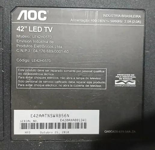 Vendo tv AOC de 42 polegadas