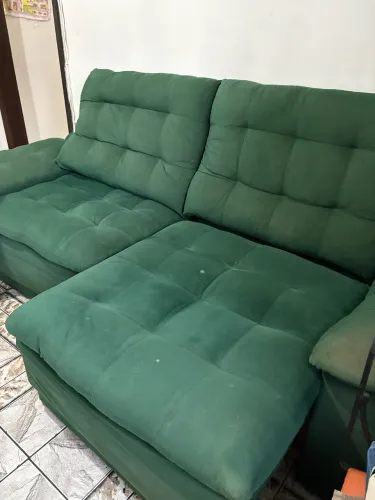 Sofá retrátil verde - largura 2,10