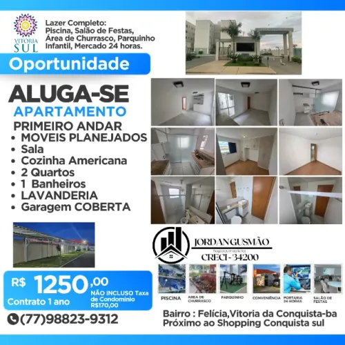 Apartamentos 2/4 condomínio fechado com piscina