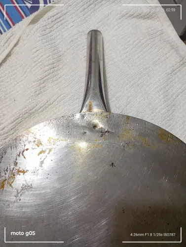 Forma pra pizza em aço inox inoxidável 35 cm com cabo