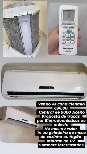 Vendo ou troco Ar condicionado Central 9000 btus
